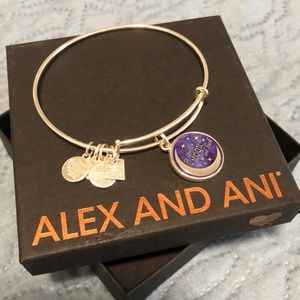 Alex and Ani Silver Charm Bangle